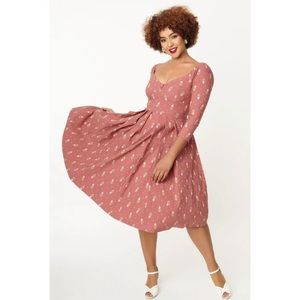 Unique Vintage Lamar Swing Dress